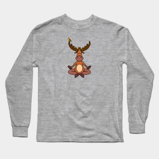 Meditating moose Long Sleeve T-Shirt